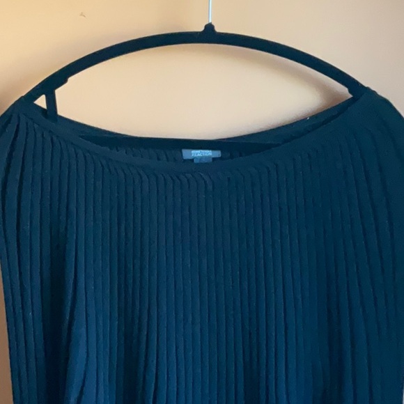 KENNETH COLE Black Cotton/Wool Blend Boat Neck Sweater sz M - Picture 2 of 7